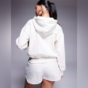 The North Face Women's White Hoodie and Crop Top